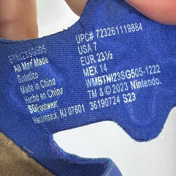 (S4) Super Mario Toddler Sandals, Size 7, Navy - Picture 10 of 10